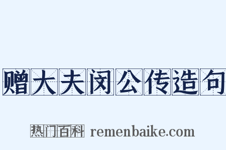 赠大夫闵公传造句是什么意思的图片